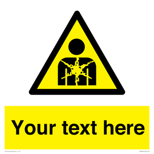 Custom Warning substance or mixture presenting a health hazard